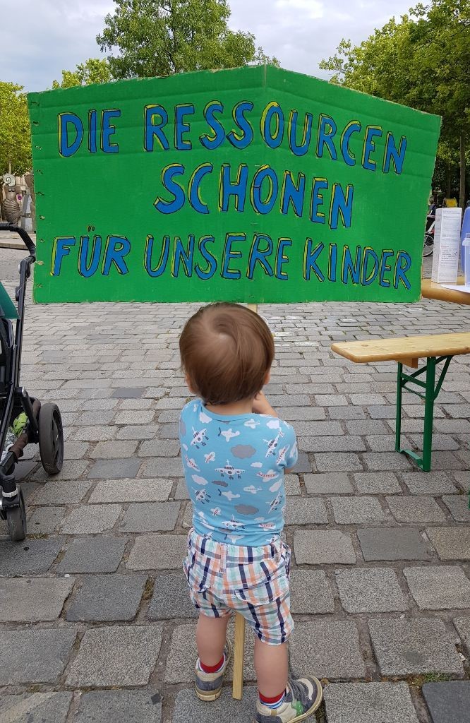 Kind bei Klimaschutzdemonstration